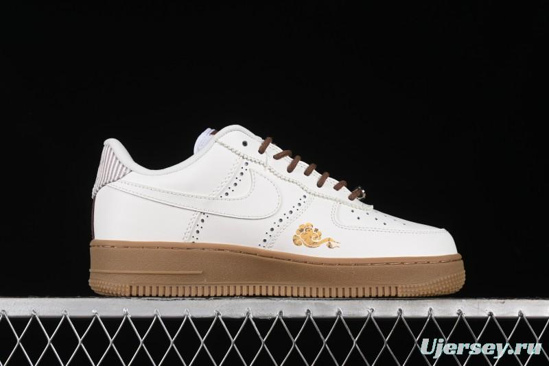 Nike Air Force 1 '07 Low "Open Cirrus" Black Myth Wukong Theme Casual Sneakers - FV3700-211