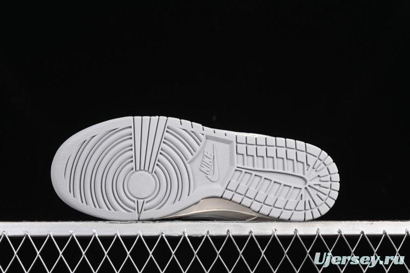 Nike SB Dunk Low Supreme Collaboration - Off White Gray Double Swoosh Anniversary Custom Low-Top Casual Skate Shoes - XX2025-317