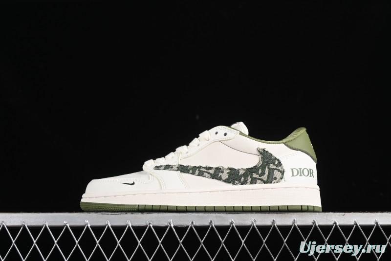 Nike Travis Scott x Fragment Design x Air Jordan 1 Low OG SP AJ1 Retro Sneakers - DM6688-605