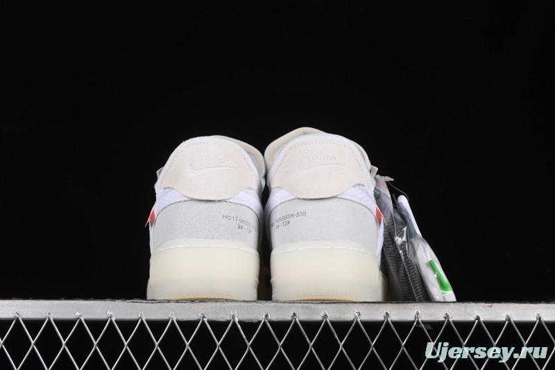 Nike Off White x Air Force 1 Low OW Transparent White Sneakers - AO4606-100