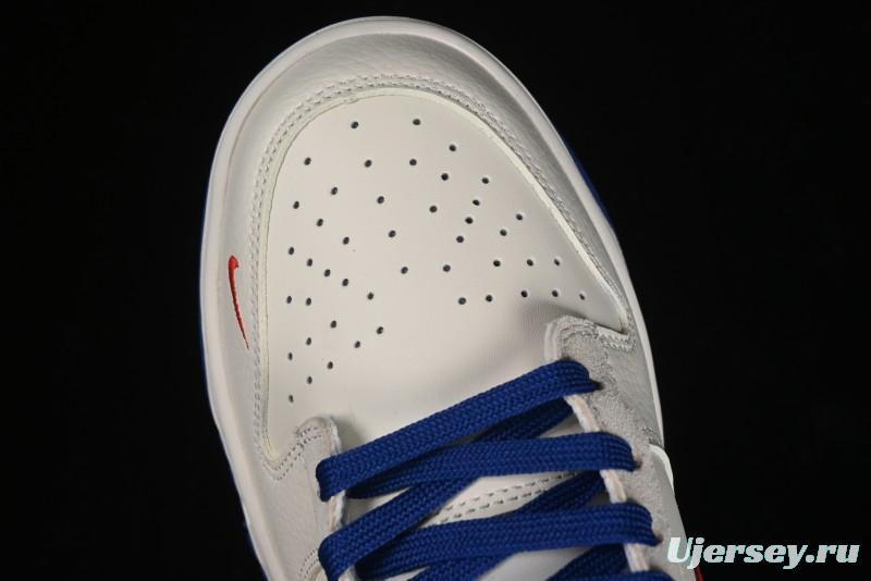 Nike SB Dunk Low Championship Collaboration - Off-White Red Swoosh Anniversary Custom Low-Top Casual Skate Shoes - KK1688-021