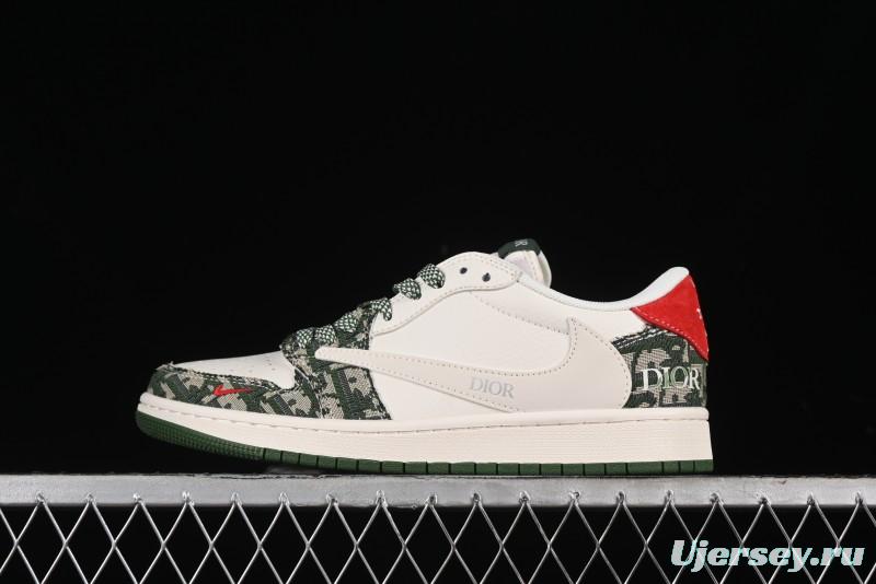 Nike Travis Scott x Fragment Design x Air Jordan 1 Low OG SP AJ1 Low-top Casual Sneakers - XY2688-114