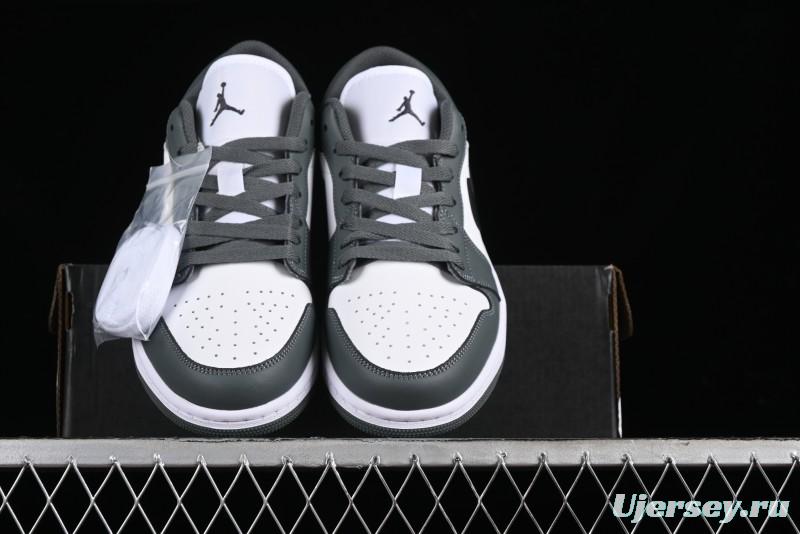 Nike Air Jordan 1 Low AJ1 Black Grey Low-Top Lifestyle Basketball Shoes - 553560-152