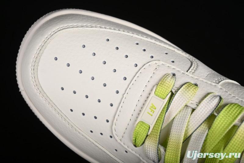 Nike Air Force 1 '07 Low Supreme Casual Sneakers in White-Fluorescent Green - BB7577-219