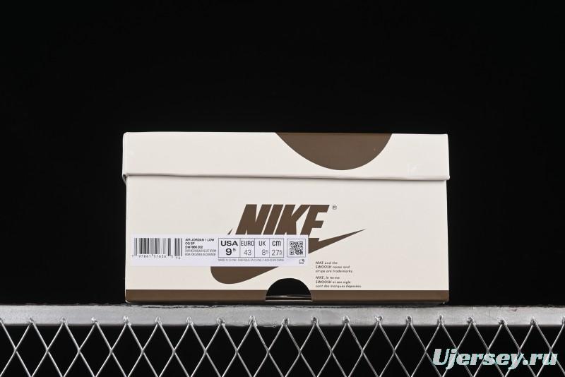 Nike Travis Scott x Air Jordan 1 Low OG AJ1 Reverse Swoosh Sneakers - DM7866-202