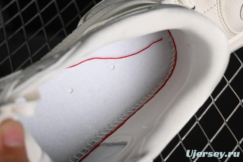 Nike Travis Scott x Fragment Design x Air Jordan 1 Low OG SP AJ1 Supreme Collaboration - Classic Off-White Low-Top Lifestyle Sneakers - XY2688-104