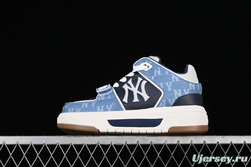 New York Yankees Chunky Liner Mid Denim Monogram Sandals with Thick Sole - 3ASXCHL4N50BLS