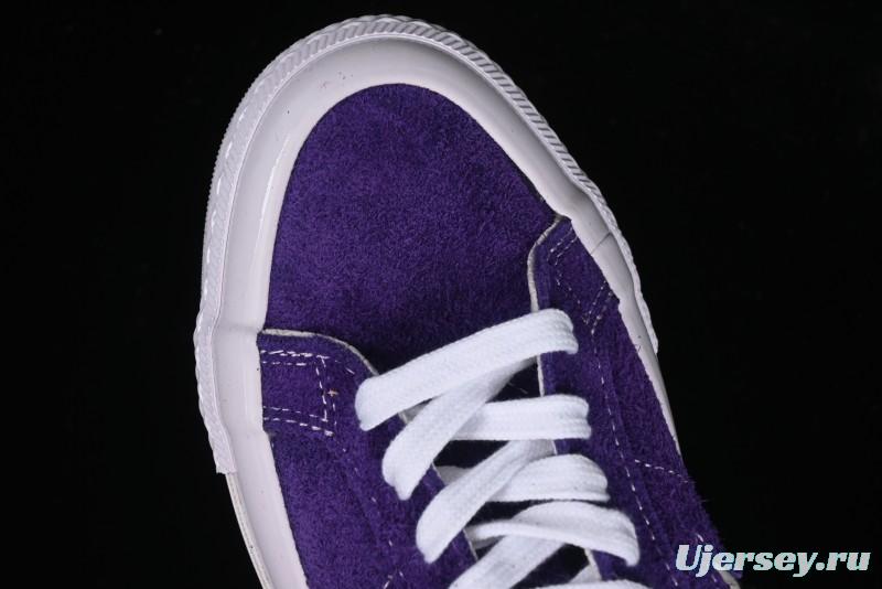 Converse One Star Retro Low-Top Skate Shoes in Purple Suede - 171586C