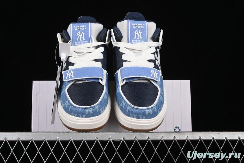 New York Yankees Chunky Liner Mid Denim Monogram Sandals with Thick Sole - 3ASXCHL4N50BLS