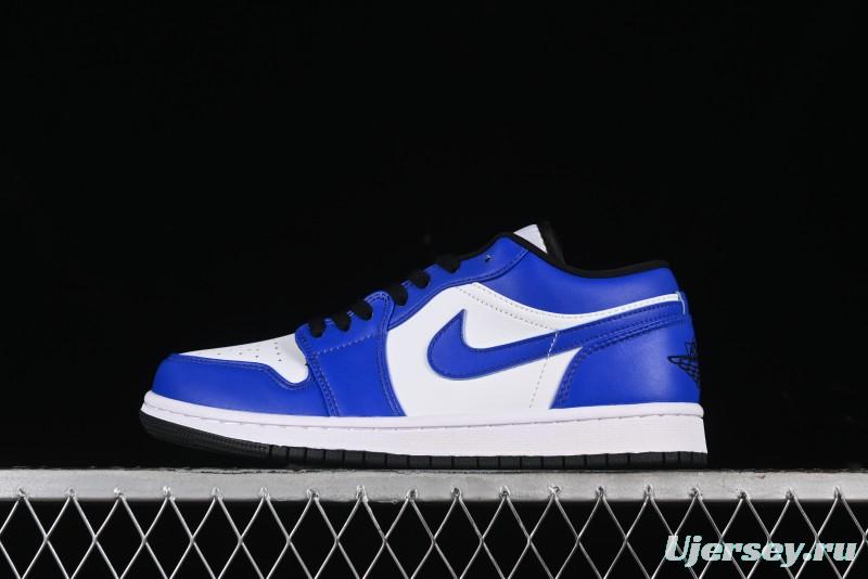 Nike Air Jordan 1 Low Retro Basketball Shoes White Blue - 553558-124