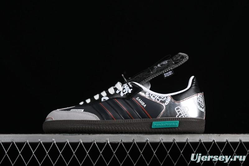 Adidas Originals Samba OG Low Top Casual Sneakers with Panda Mischief Design - IG1024