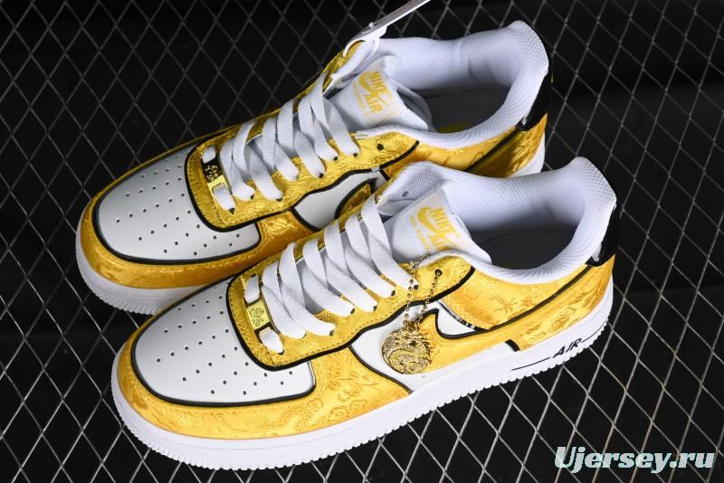 Nike Air Force 1 '07 Low DIY Golden Dragon Embroidery Casual Sneakers - CW2288-202