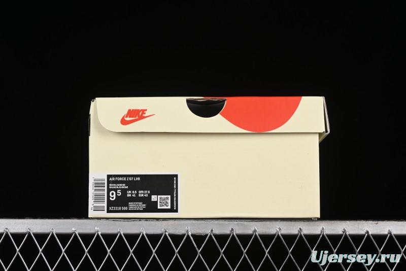 Nike Air Force 1 '07 Low Stussy Collaboration - Blue Red Print Low-Top Casual Sneakers - XZ3318-566