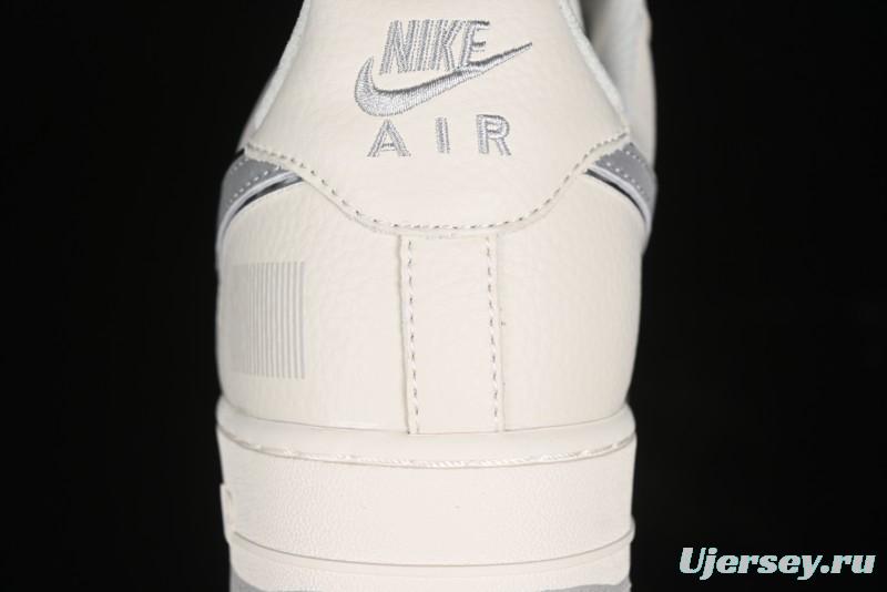 Nike Air Force 1 '07 Low QR Code Light Grey Starry Casual Sneakers - CU1836-963