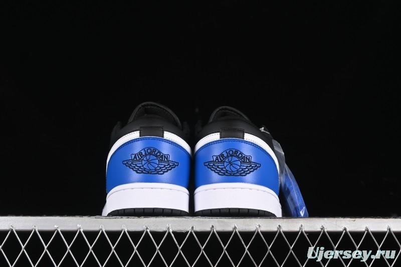 Nike Air Jordan 1 Low Retro Basketball Shoes in Black/Blue - 553558-042