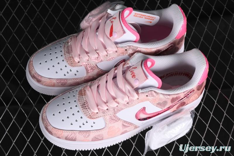 Nike Air Force 1 '07 Low Valentine's Day Limited Edition Pink Bear Sneakers - DH2920-111