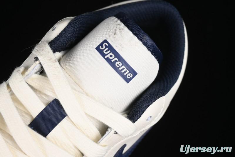 Nike Air Jordan 1 Low Supreme Collaboration Retro Basketball Shoes - WG8850-011