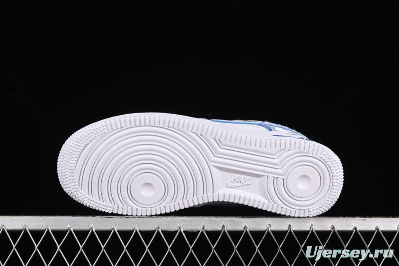 Nike Air Force 1 '07 Low DIY Blue and White Porcelain Dragon Embroidery Casual Sneakers - CW2288-201