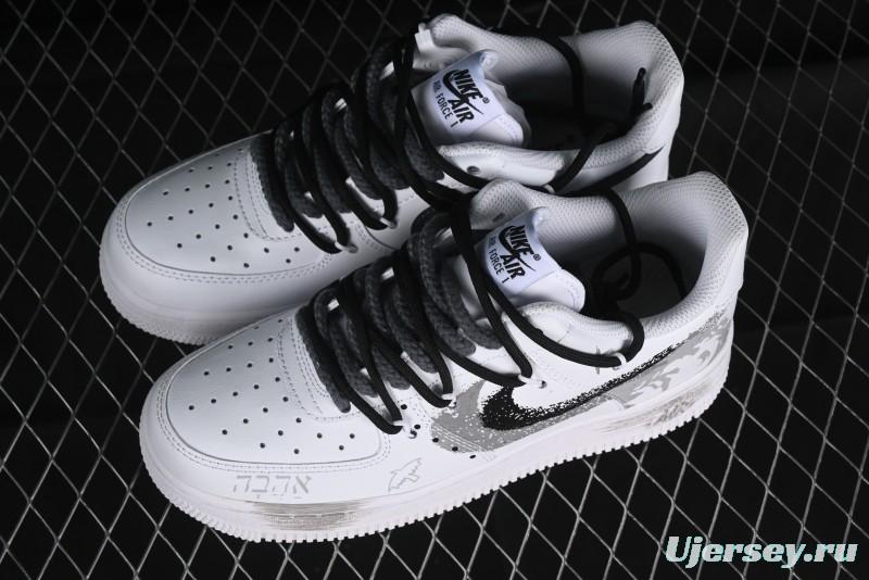Nike Air Force 1 '07 Low Peace Dove Spray Custom Low-Top Casual Sneakers - ZH0316-031