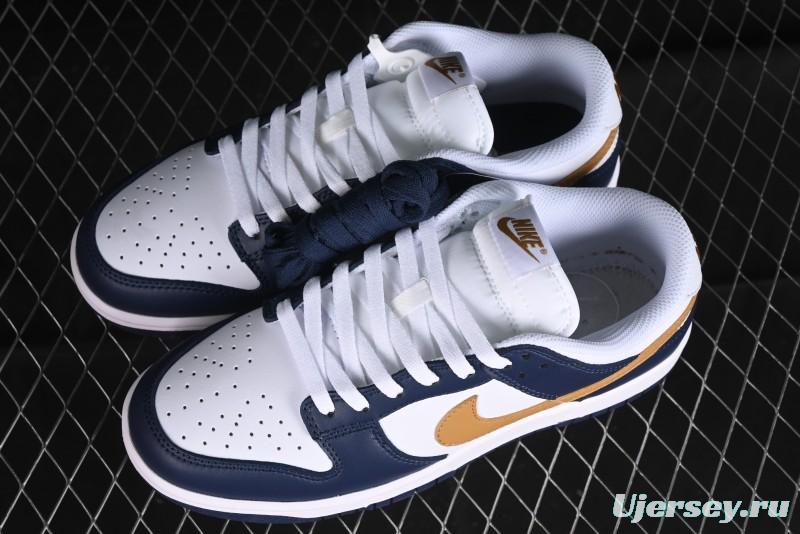 Nike Dunk Low SB Skateboarding Shoes in Black/White/Gold Colorway - FB9109-111