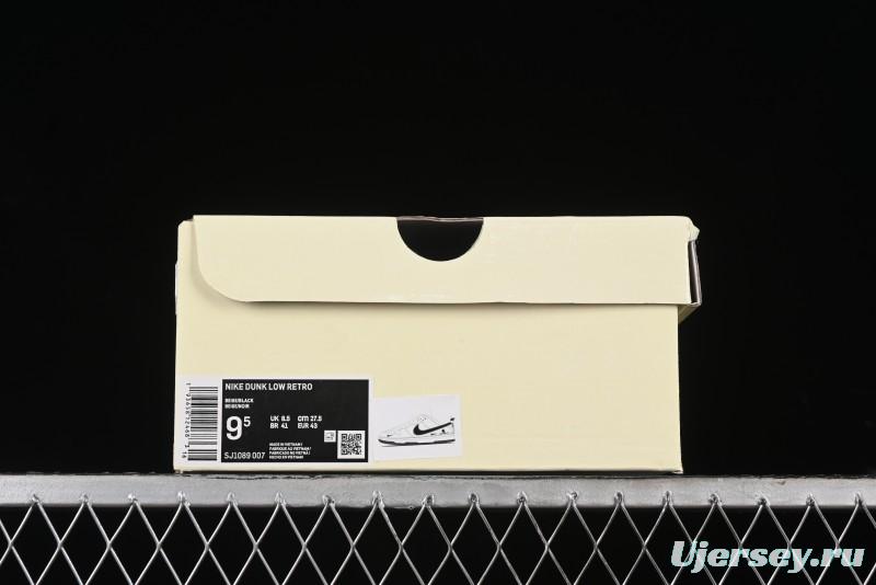 Nike SB Dunk Low Carhartt Collaboration - Off White Black Swoosh Anniversary Customized Low-Top Casual Skate Shoes - SJ1089-007
