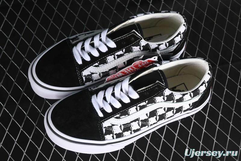Vans Old Skool Checkerboard Bear Comfortable Slip-Resistant Cushioned Casual Vulcanized Sneakers - VN000D3CG03