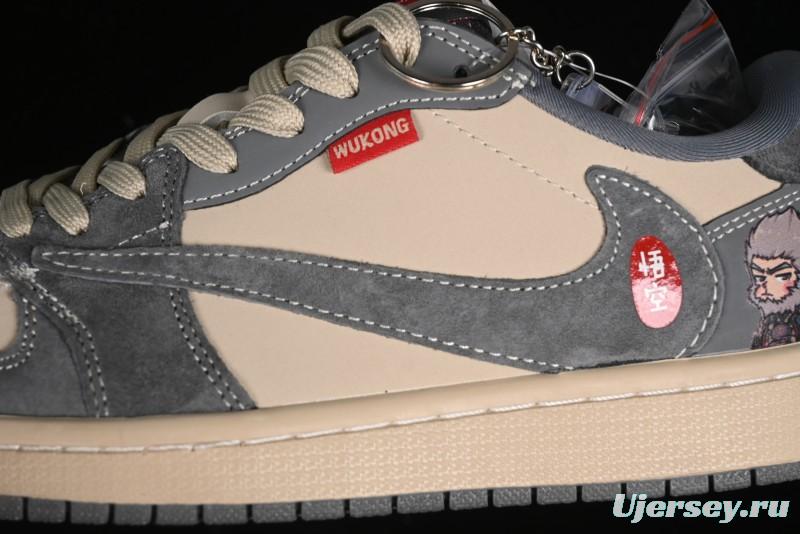 Nike Travis Scott x Fragment Design x Air Jordan 1 Low OG SP AJ1 Retro Sneakers - CH6336-013