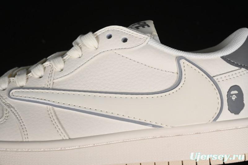 Nike Travis Scott x Fragment Design x Air Jordan 1 Low OG SP AJ1 Bape Collaboration - LJ5188-012