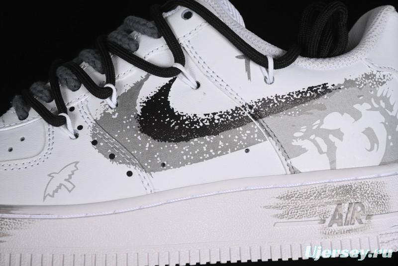 Nike Air Force 1 '07 Low Peace Dove Spray Custom Low-Top Casual Sneakers - ZH0316-031