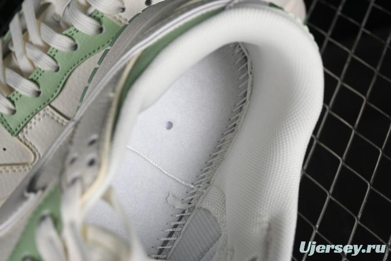 Nike SB Dunk Low Stussy Collaboration - Cream Apple Green Anniversary Custom Low-Top Casual Skate Shoes - XY1688-006