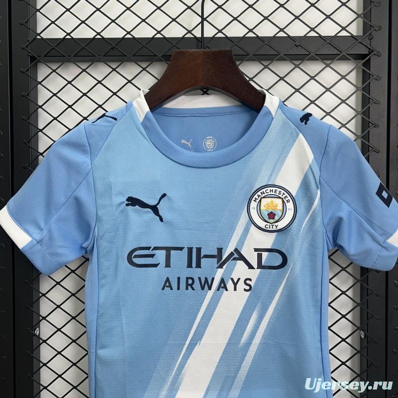 25/26 Kids Manchester City Home Size 16-28 Jersey