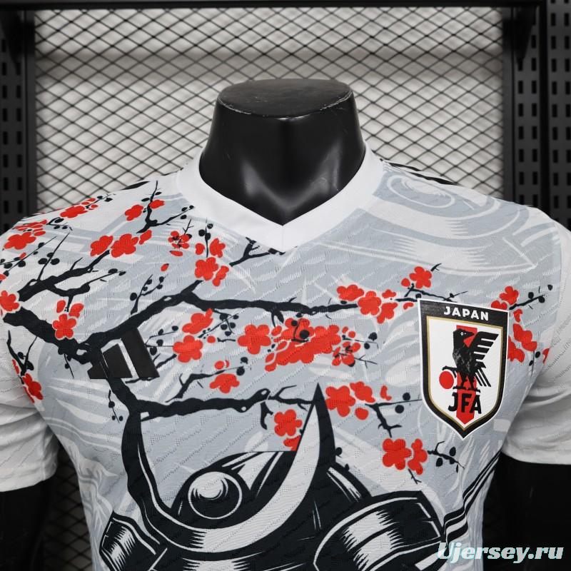 Player Version 2025 Japan White with Samurai & Cherry Blossom Jersey