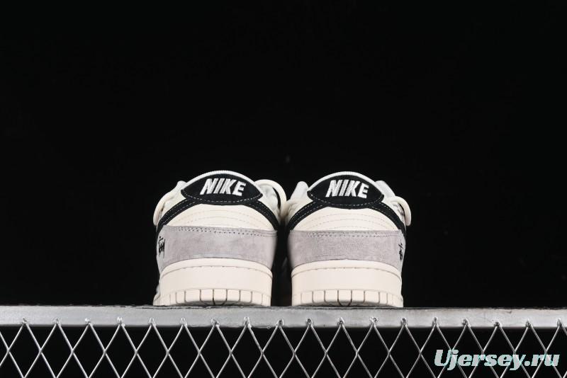 Nike SB Dunk Low Stussy Bandana Black Swoosh Anniversary Custom Low-Top Casual Skate Shoes - SJ2068-306