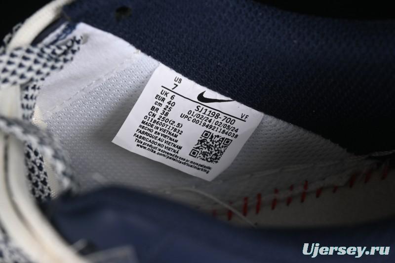 Nike Air Force 1 '07 Low The North Face Collaboration - Grey Blue Drawstring Low-Top Casual Sneakers - SJ1198-700