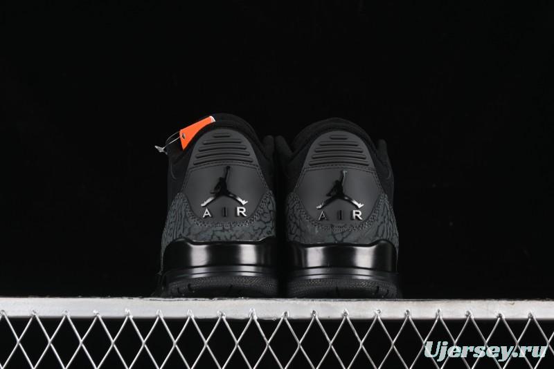 Nike Air Jordan 3 Retro Basketball Shoes in Midnight Black - CT8532-001