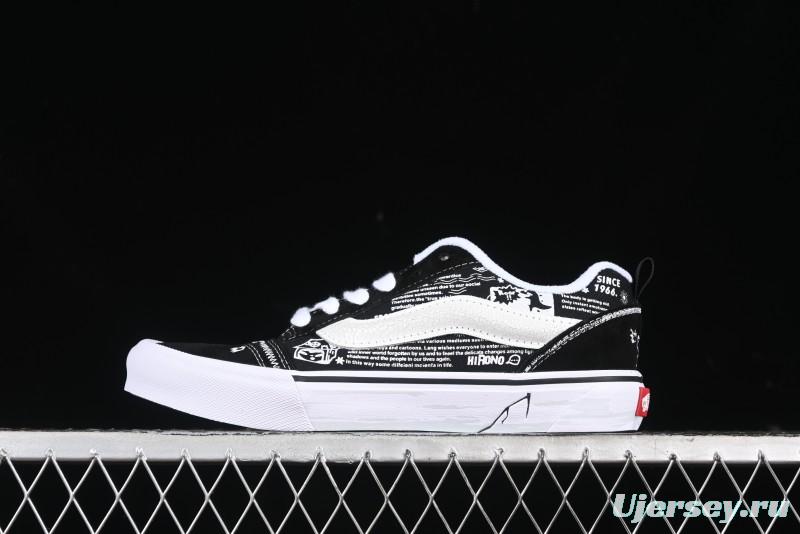 Vans HIRONO x Vans Knu Skool Bubble Mart Xiao Ye Graffiti Low-Top Casual Skate Shoes - VN0009QWFGI