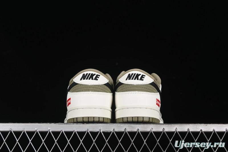 Nike SB Dunk Low Supreme Collaboration - Liberation Green Anniversary High-End Custom Low-Top Casual Sneakers - CH8311-231