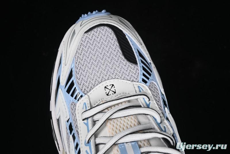 Off-White Be Right Back Low-Top Lifestyle Sneakers in White Blue - X.E5