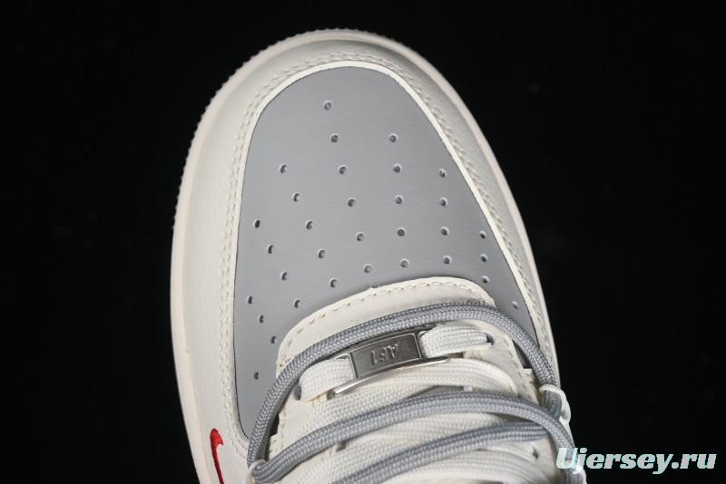 Nike Air Force 1 '07 Low UN Collaboration - Beige Silver Trim Lace-Up Casual Sneakers - SJ1198-500