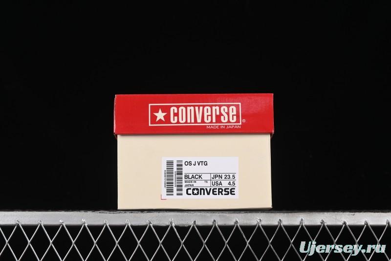 Converse One Star J Vtg Suede Low-Top Casual Sneakers in Retro Black and White - M.C3