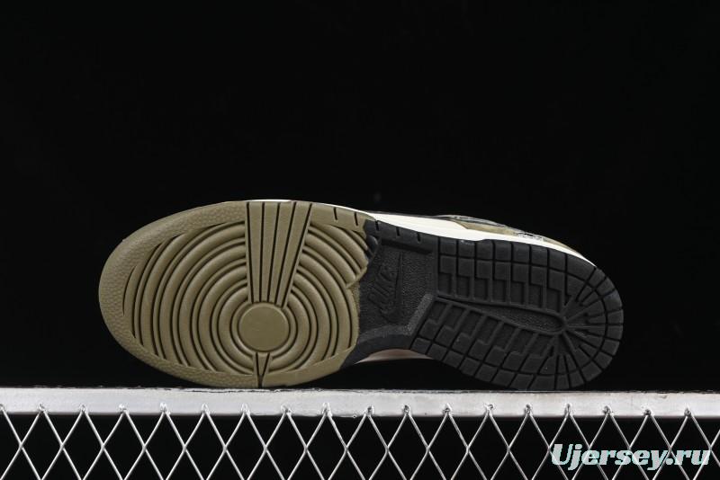 Nike SB Dunk Low UN Phantom Military Green Black Swoosh Anniversary Custom Low-Top Casual Skate Shoes - DJ2024-037