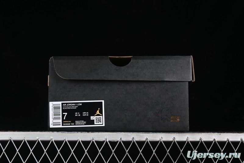 Nike Air Jordan 1 Low Iron Grey Casual Sneakers - 553558-152