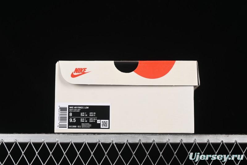 Nike Air Force 1 '07 Low The North Face Bear Collaboration - Beige Grey Swoosh Low-Top Casual Sneakers - KK1988-011