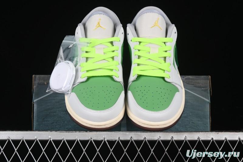Nike Air Jordan 1 Low AJ1 White Green Double Hook Low-Top Retro Basketball Shoes - FZ5046-041