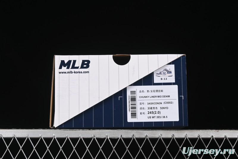 MLB Chunky Liner New York Yankees Lightweight Platform Sneakers with 6cm Height Increase - 3ASXCDN3N50NYD