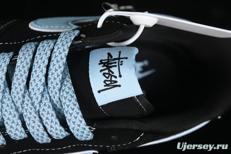 Nike Air Force 1 '07 Low Stussy Collaboration - Black Tiffany Low-Top Casual Sneakers - KK1988-008