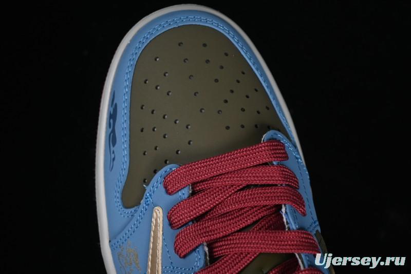 Nike Travis Scott x Fragment Design x Air Jordan 1 Low OG SP AJ1 Low Top Casual Sneakers - CH6336-015