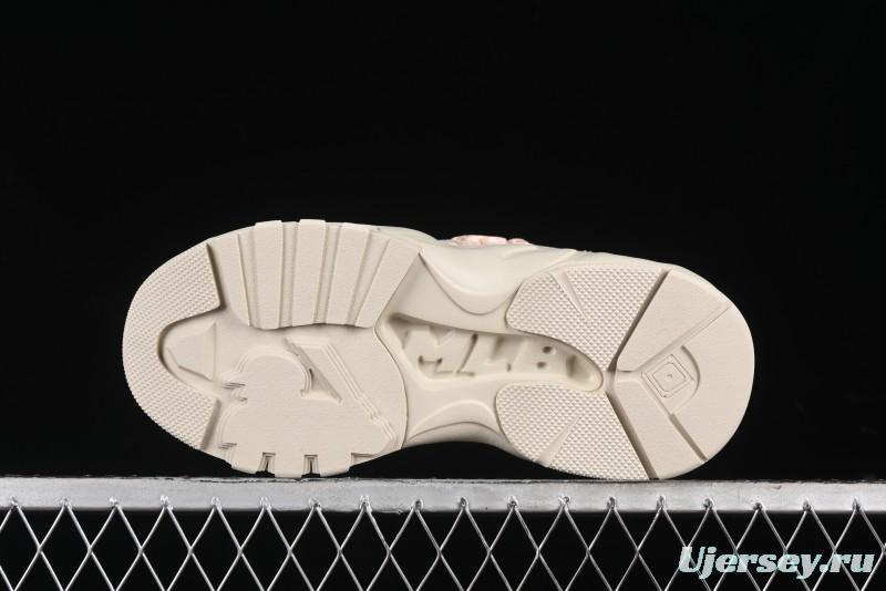 New York Yankees MLB Bigball Chunky Window Velvet Monogram Thick Sole Casual Running Shoes - 3ASHWVM4643BRS