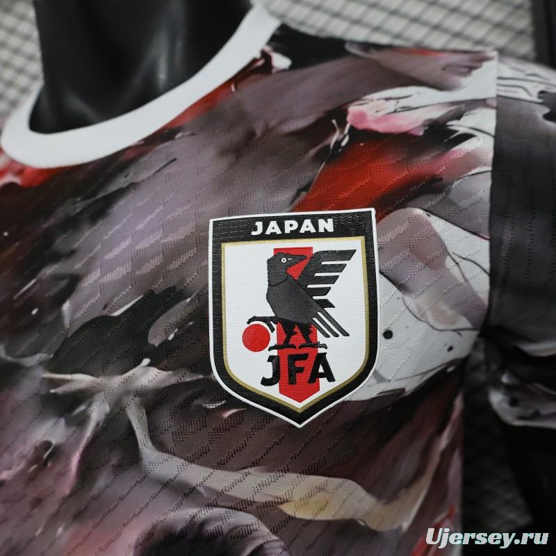 Player Version 2025 Japan National Team Black with One Piece Gear 5 Luffy Design Jersey