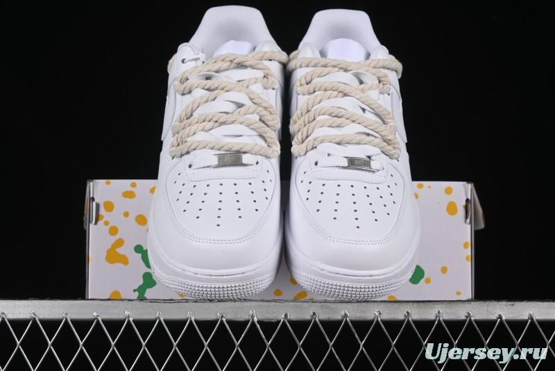 Nike Air Force 1 '07 Low White Deconstructed Casual Sneakers - CW2288-046